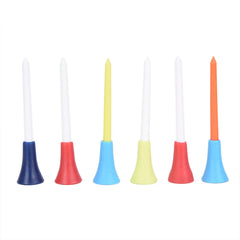 30PC Multi Color Plastic Golf Tees (Durable Rubber Cushion)