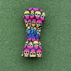 Colored Skulls Canvas Golf Woods Headcovers