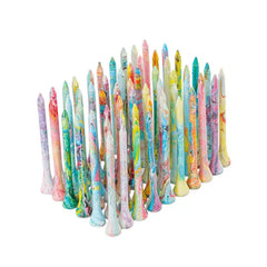 Multi Coloured Funky Wooden Golf Tees