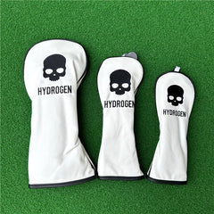 Embroidered Skull Hydrogen Design Golf Headcover (Driver, Fairway wood & Hybrid)