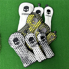 Embroidered Skull Hydrogen Design Golf Headcover (Driver, Fairway wood & Hybrid)