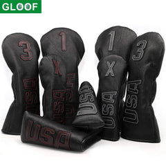 3pc Ryder Cup USA Black Headcovers (Driver, Fairway wood & Hybrid)