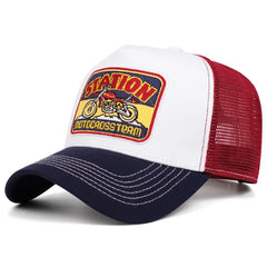Retro Motorcross Trucker Cap