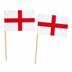 England St George Hand Waving Flag with Flagpole (10pcs)