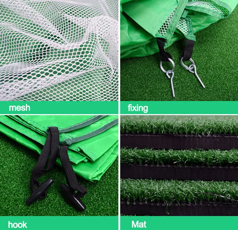 Indoor 2M Golf Practice Net Tent Golf Hitting Cage Garden Grassland Practice Tent Golf Training Equipment Mesh Outdoor XA147A