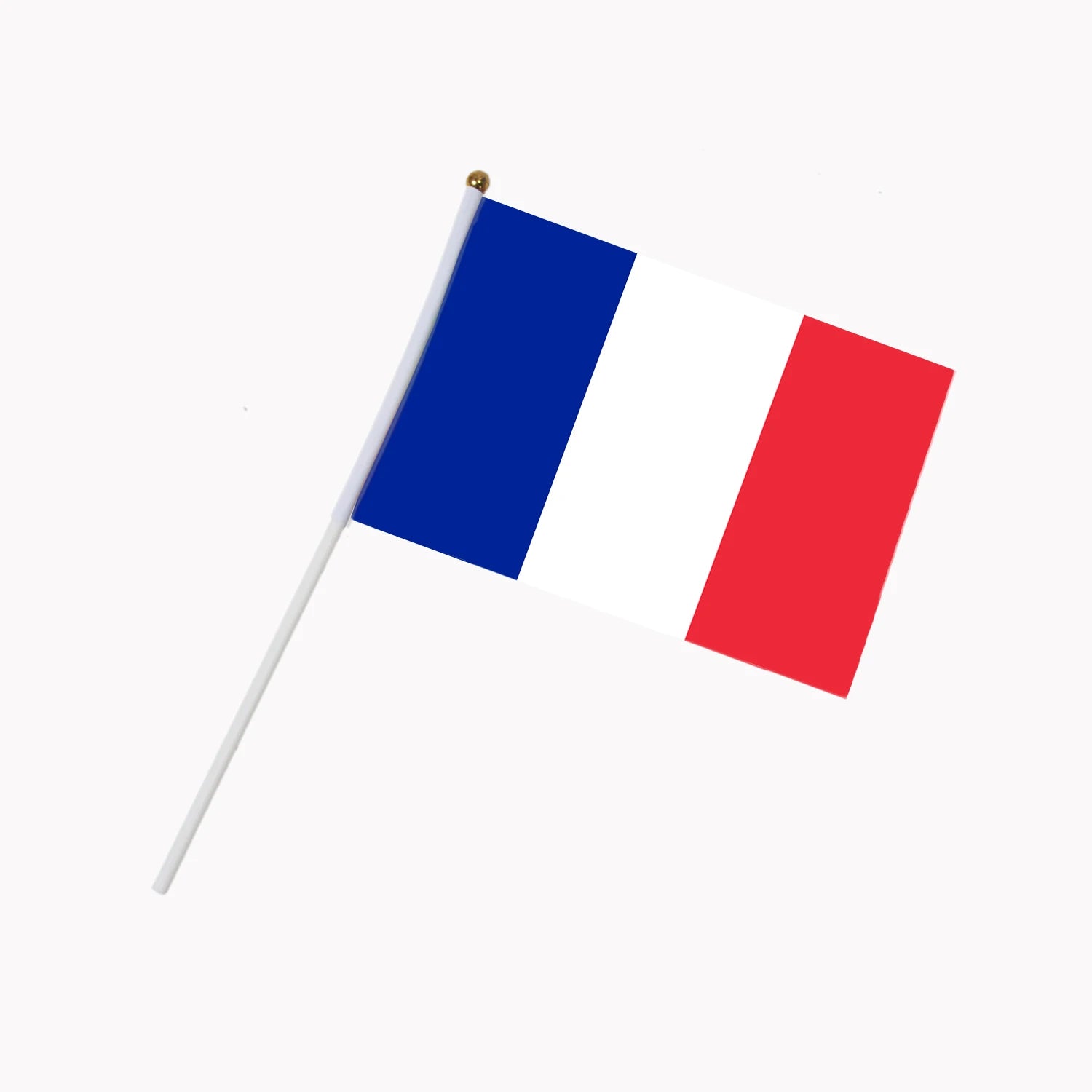 14x21cm  5pcs The French flag hand waving flags with Plastic Flagpoles Activity parade Sports Home Decoration   NN012
