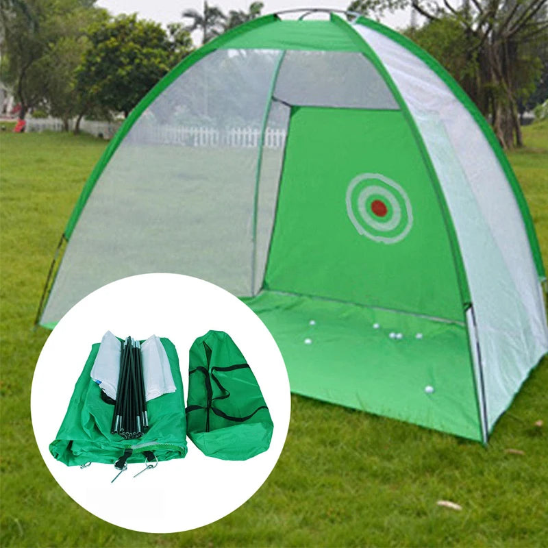 Indoor 2M Golf Practice Net Tent Golf Hitting Cage Garden Grassland Practice Tent Golf Training Equipment Mesh Outdoor XA147A