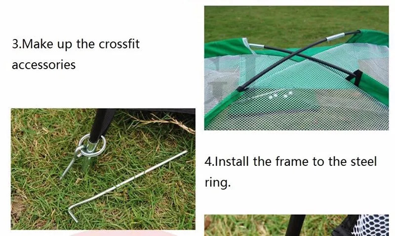 Indoor 2M Golf Practice Net Tent Golf Hitting Cage Garden Grassland Practice Tent Golf Training Equipment Mesh Outdoor XA147A