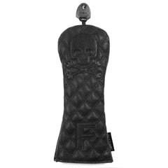 Black Leather Skull Embroidered Golf Wood Headcovers