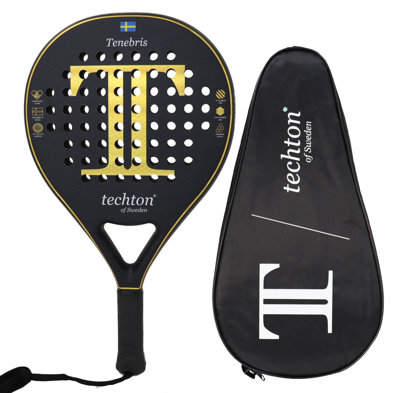 Padel Racket 3D Hexgon with Cover Bag