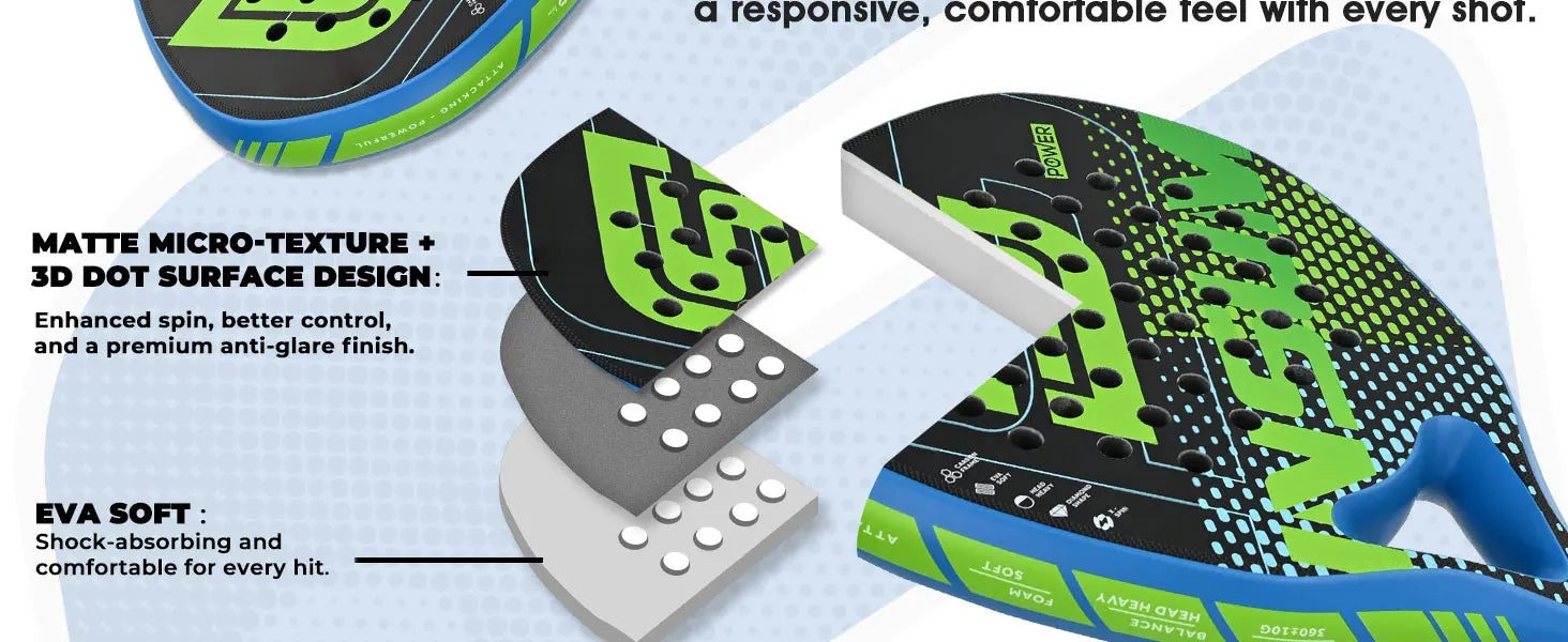 Padel Racket Carbon Fiber Diamond Shape