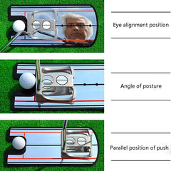 Golf Putting Alignment Mirror Eye Line Practice Golf Swing Training Aids Golf Practice Putter Mirror Golf Swing Trainer