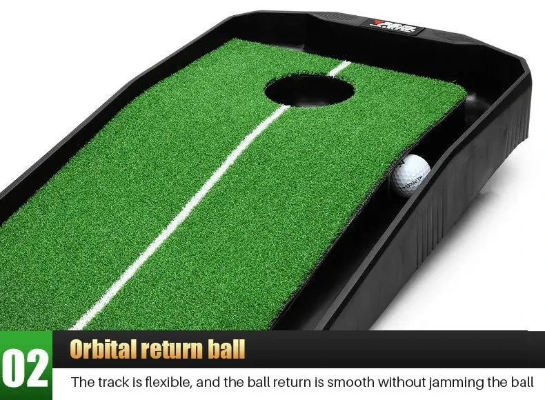 Golf Putting Mat PGM Adjustable Slope Portable Indoor Golf Putter Trainer Anti-slip Rubber Practice Mat with Ball Return Fairway