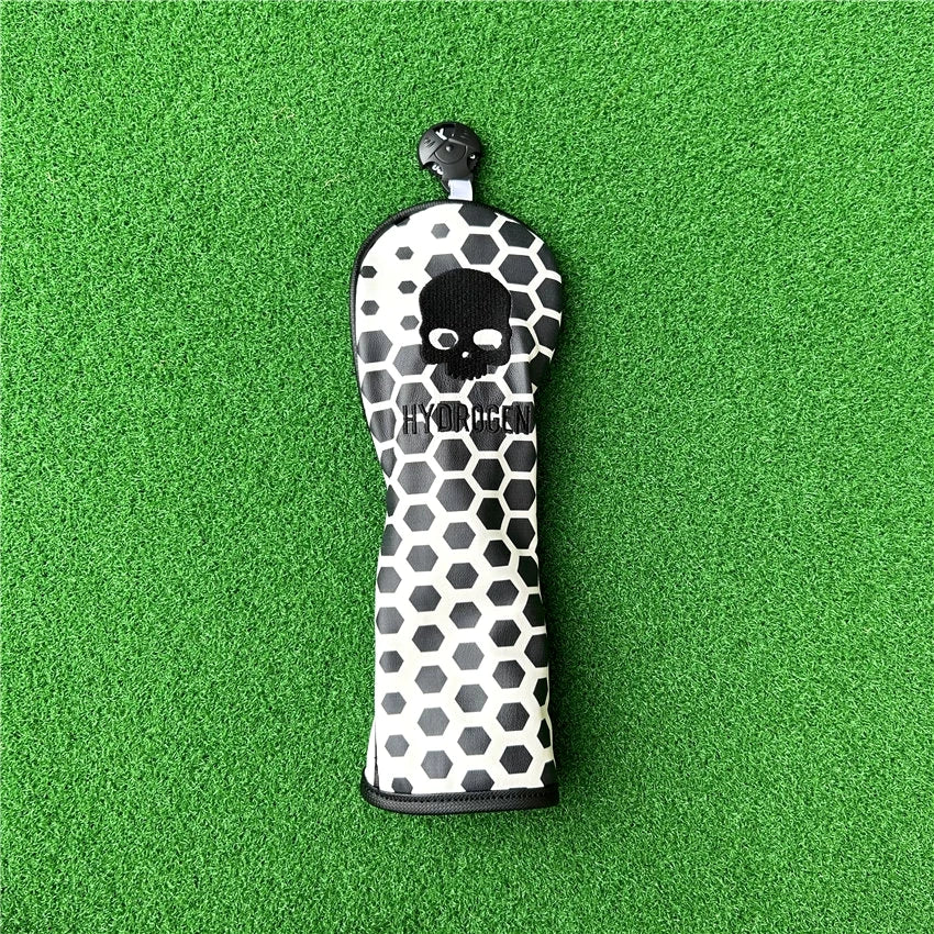 Embroidered Skull Hydrogen Design Golf Headcover (Driver, Fairway wood & Hybrid)
