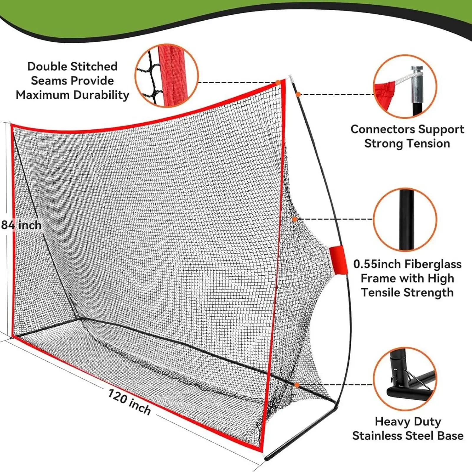 Golf Swing Practice Net (120" x 89")