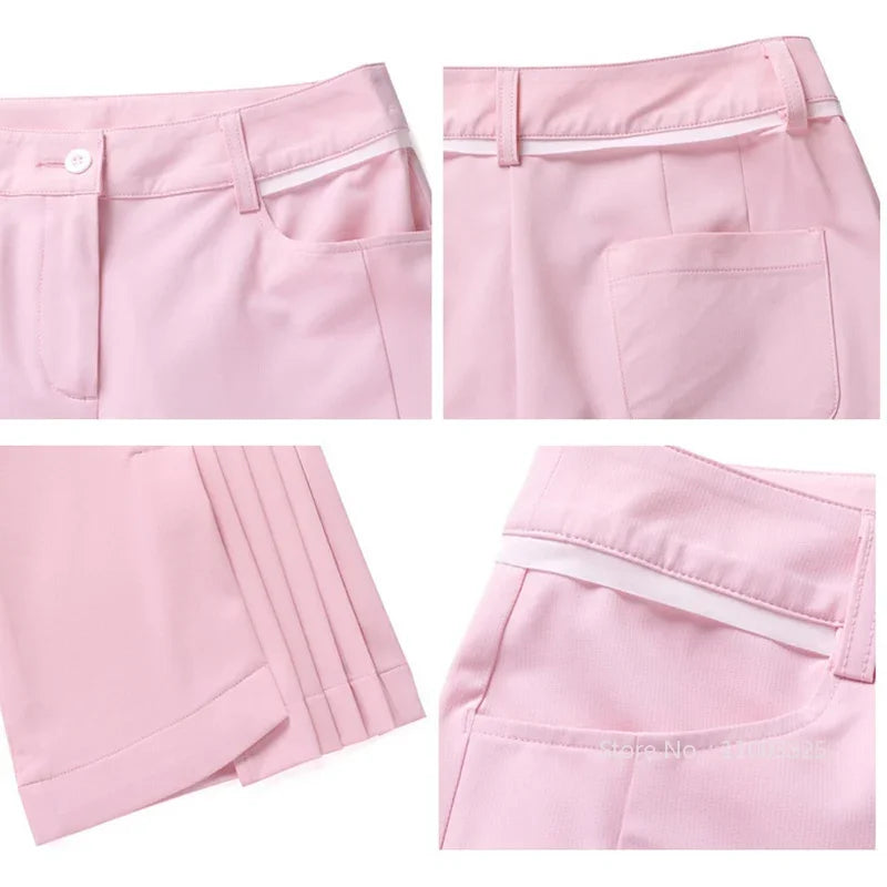 Womens Split High Waist Golf Trousers
