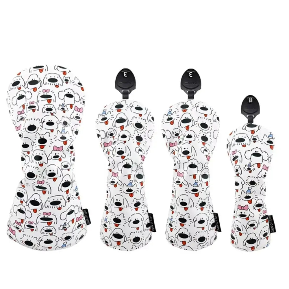 Puppy Pattern Golf Club Headcovers (Driver, Fairway wood & Hybrid