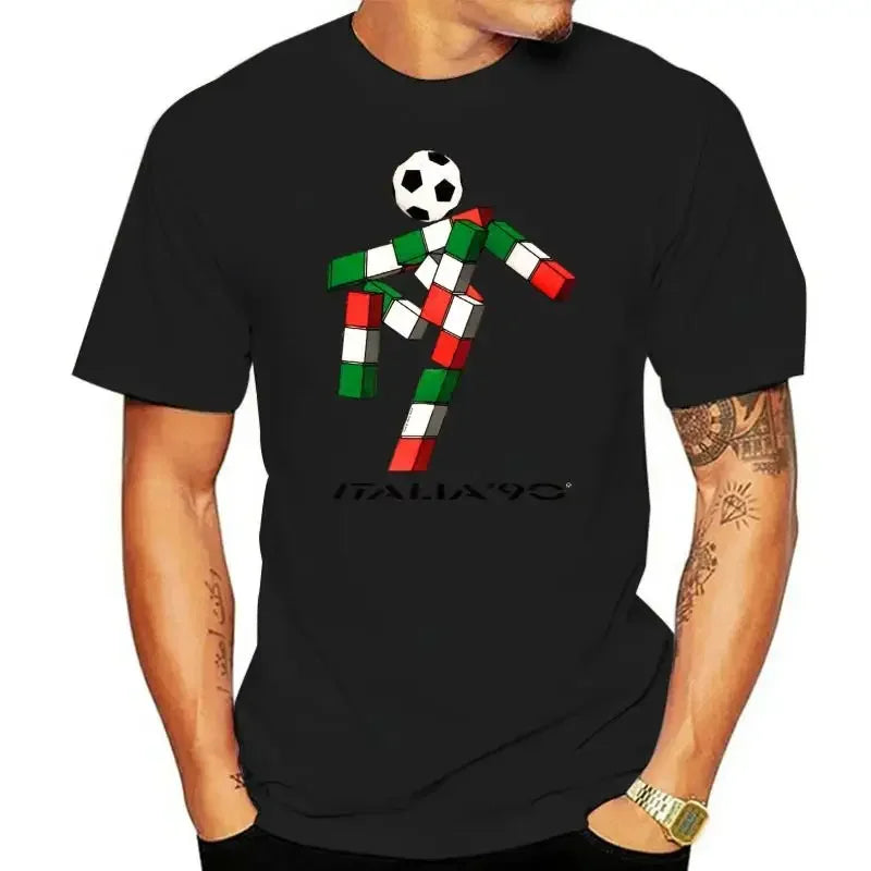Mens Retro Italia 90 Football T-Shirt