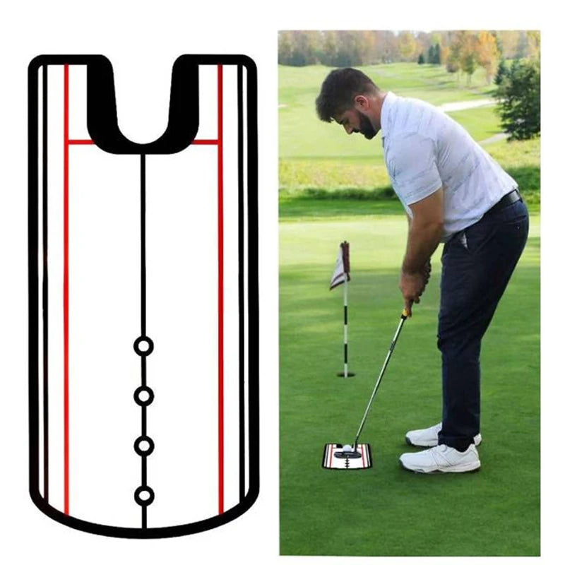 Golf Putting Alignment Mirror Eye Line Practice Golf Swing Training Aids Golf Practice Putter Mirror Golf Swing Trainer