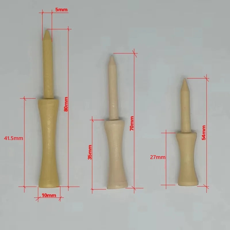 Step Down Wooden Golf Tees Wooden 50pcs