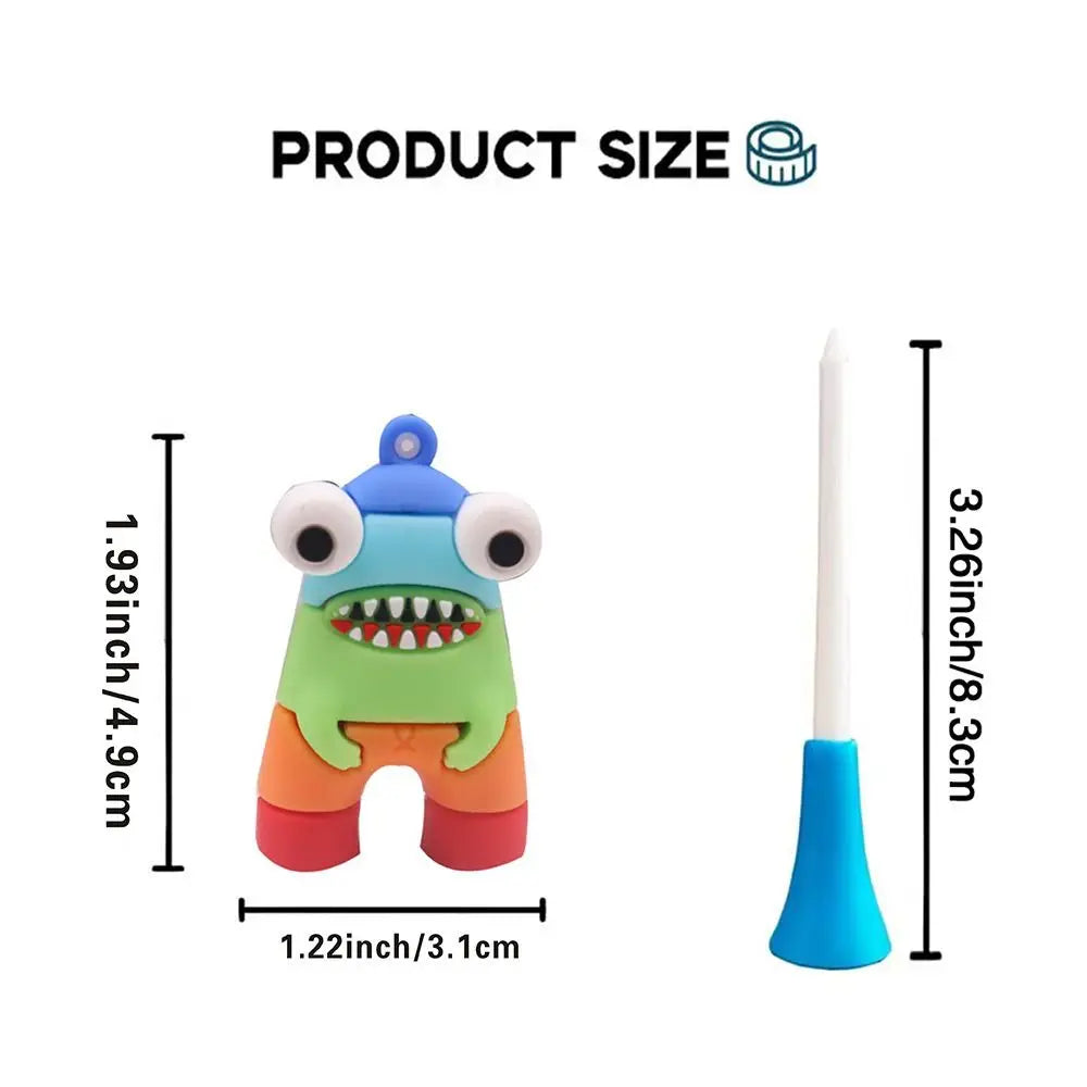 Cartoon Golf Rubber Tees  (Easy To Find)