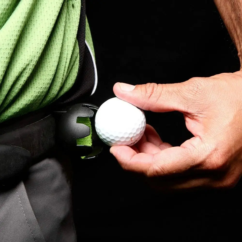 Attaches To Belt Golf Ball Cleaner Lightweight Single Handed Design Portable Golf Ball Washer Multipurpose Reusable