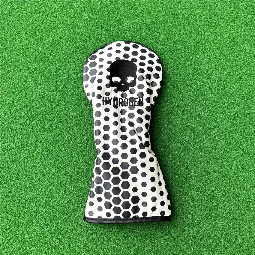 Embroidered Skull Hydrogen Design Golf Headcover (Driver, Fairway wood & Hybrid)