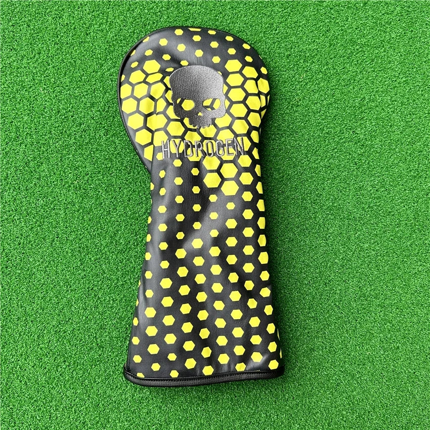 Embroidered Skull Hydrogen Design Golf Headcover (Driver, Fairway wood & Hybrid)