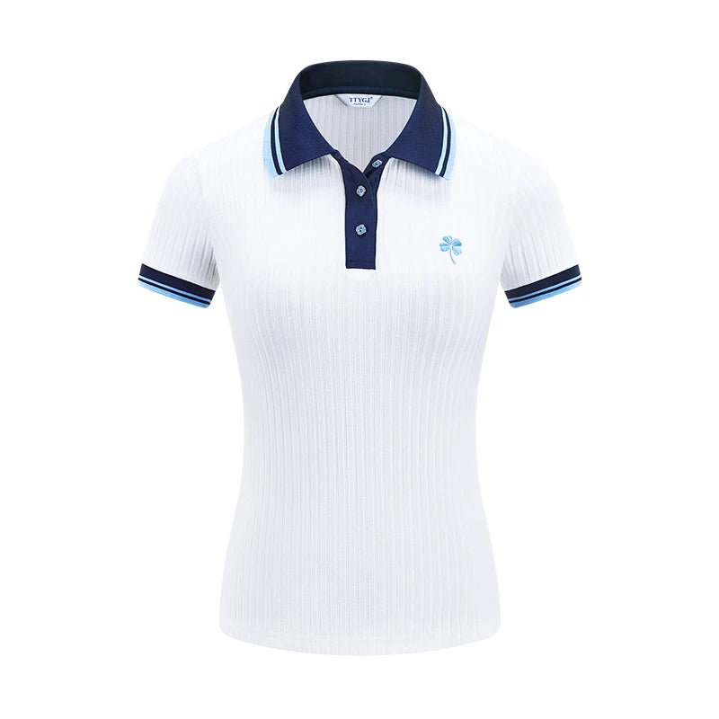 Women's Polo Slim Fit T-shirt and Skirt Set