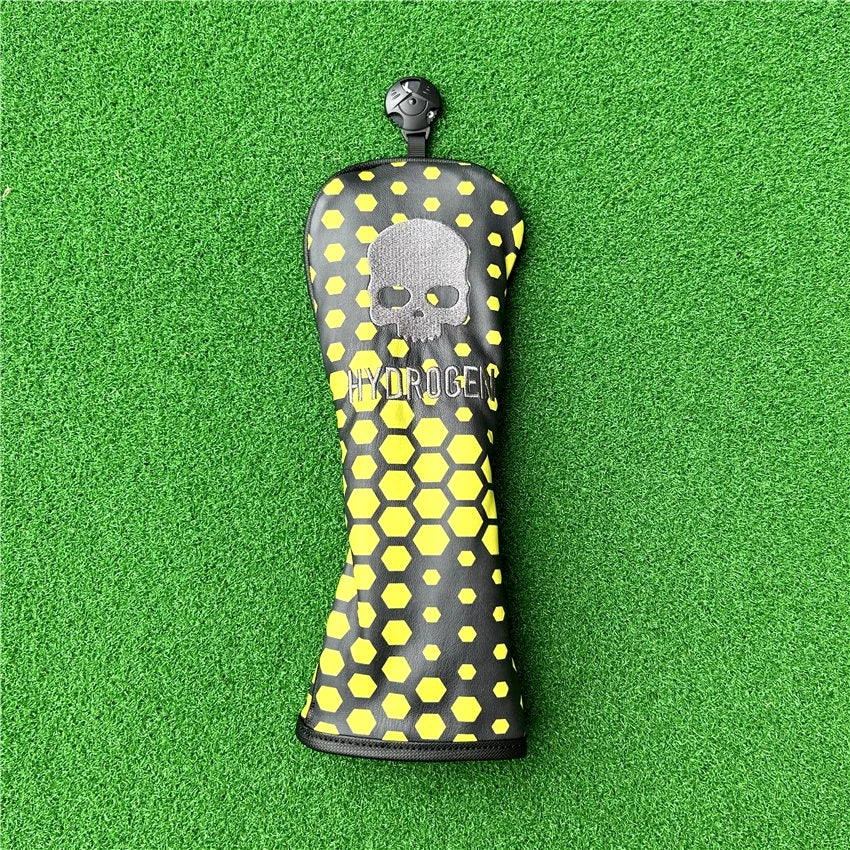 Embroidered Skull Hydrogen Design Golf Headcover (Driver, Fairway wood & Hybrid)
