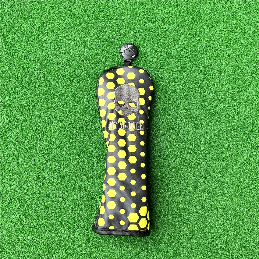 Embroidered Skull Hydrogen Design Golf Headcover (Driver, Fairway wood & Hybrid)