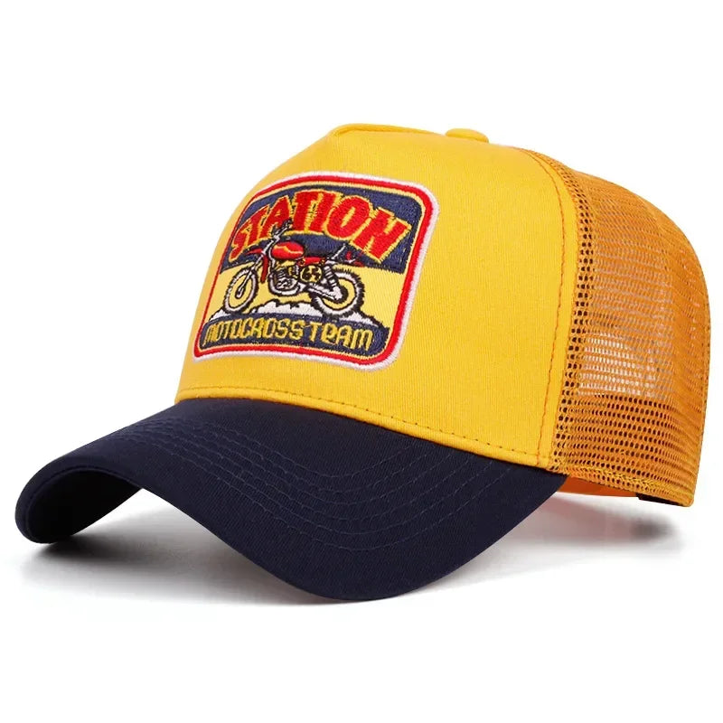 Retro Motorcross Trucker Cap