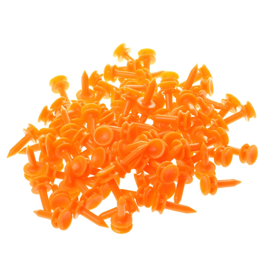 100 Pcs/Pack Orange Castle Professional Golf Tees 25mm 0.98'