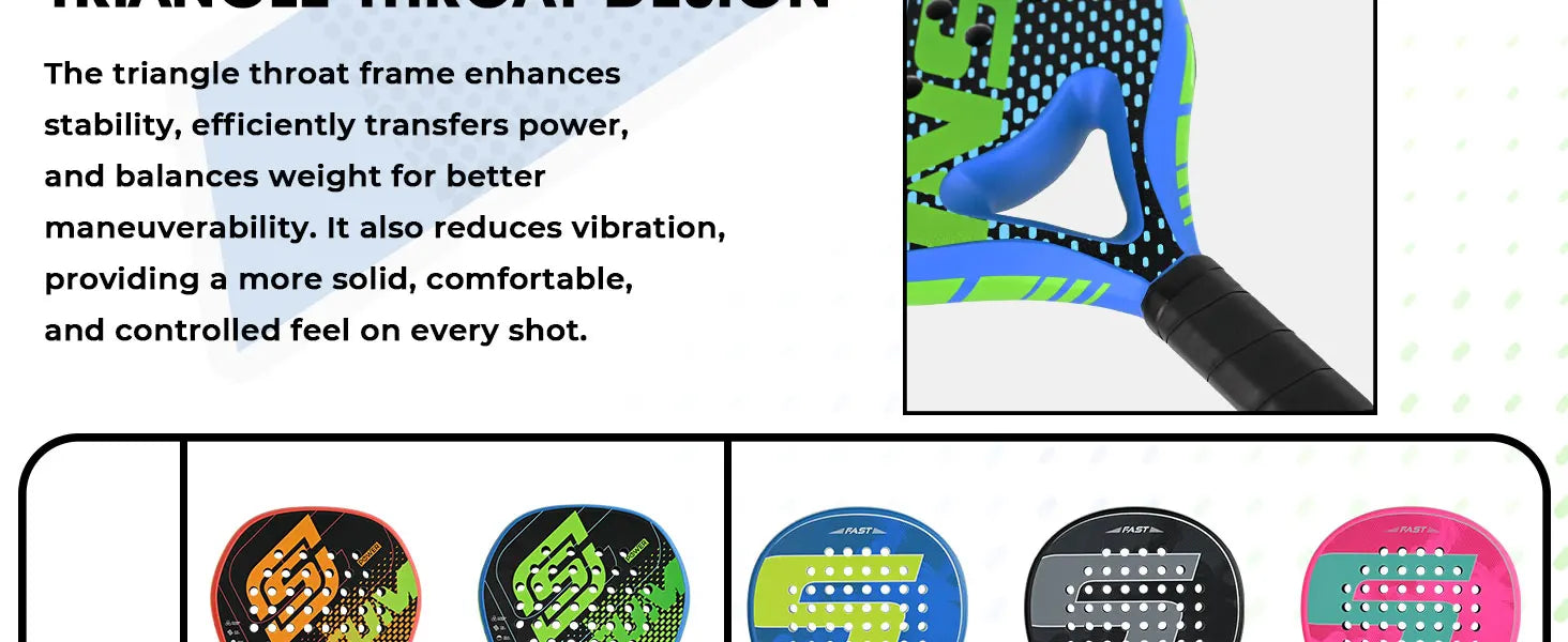 Padel Racket Carbon Fiber Diamond Shape