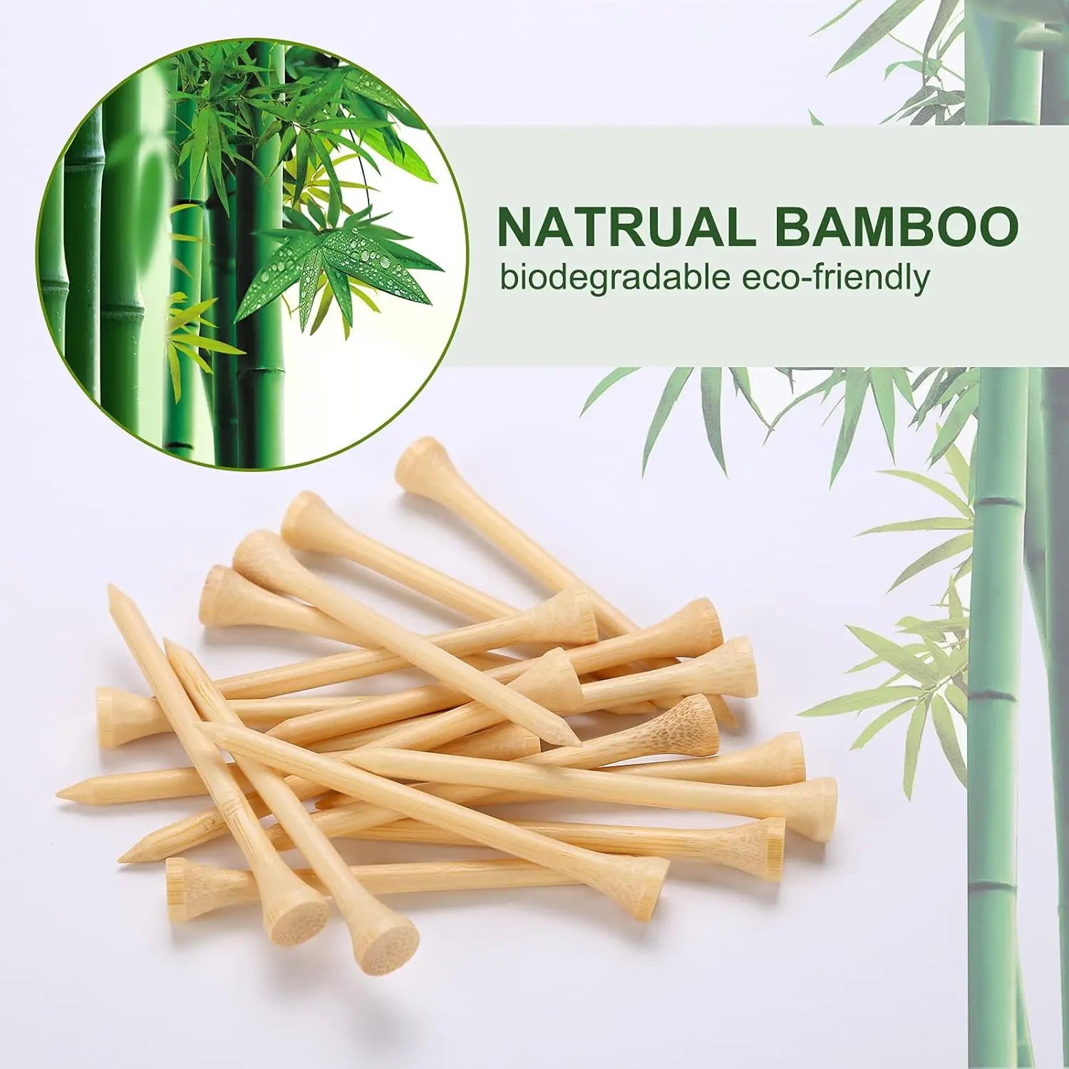 Bamboo Golf Tees 3-1/4" (50 & 100pcs)