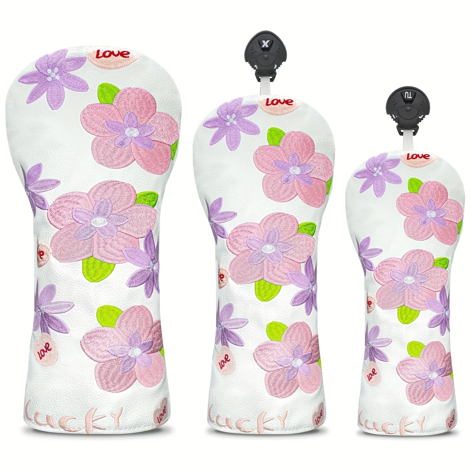 Golf Club Head Covers with Floral Design