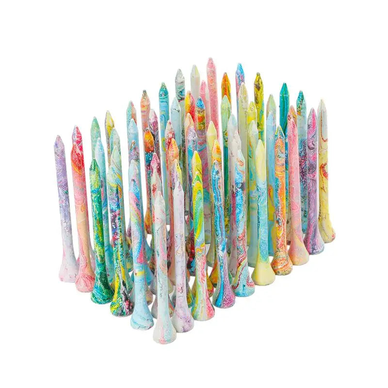 Multi Coloured Funky Wooden Golf Tees