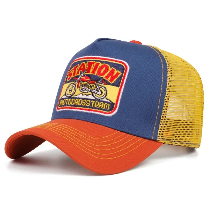 Retro Motorcross Trucker Cap