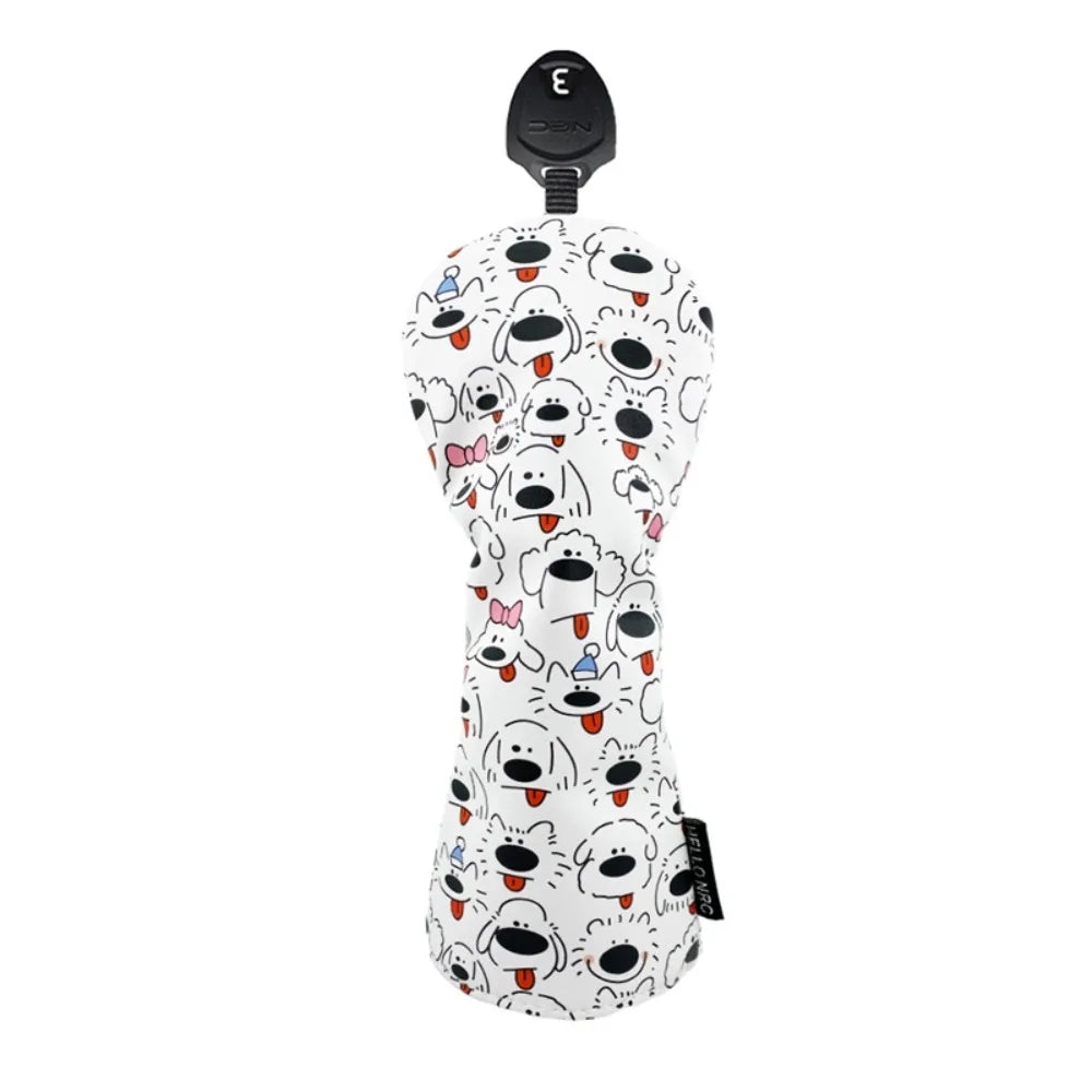 Puppy Pattern Golf Club Headcovers (Driver, Fairway wood & Hybrid