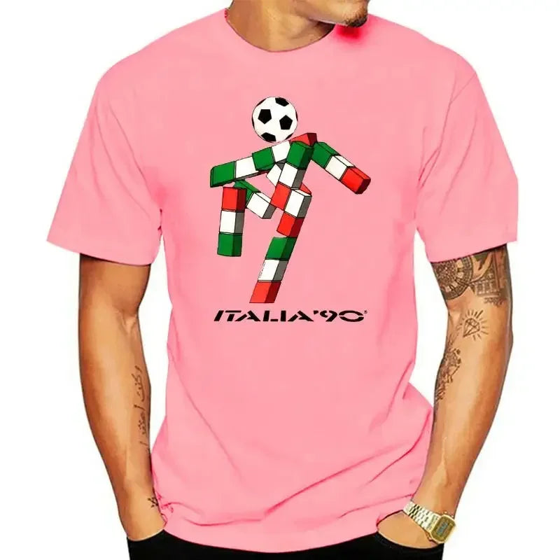 Mens Retro Italia 90 Football T-Shirt