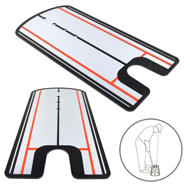 Golf Putting Alignment Mirror Eye Line Practice Golf Swing Training Aids Golf Practice Putter Mirror Golf Swing Trainer