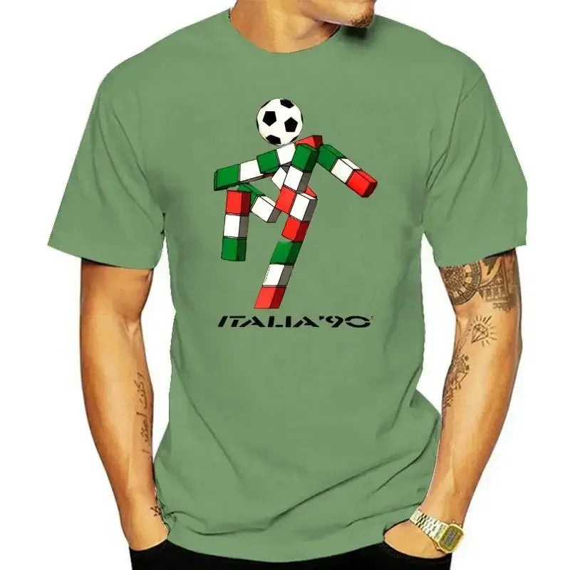 Mens Retro Italia 90 Football T-Shirt