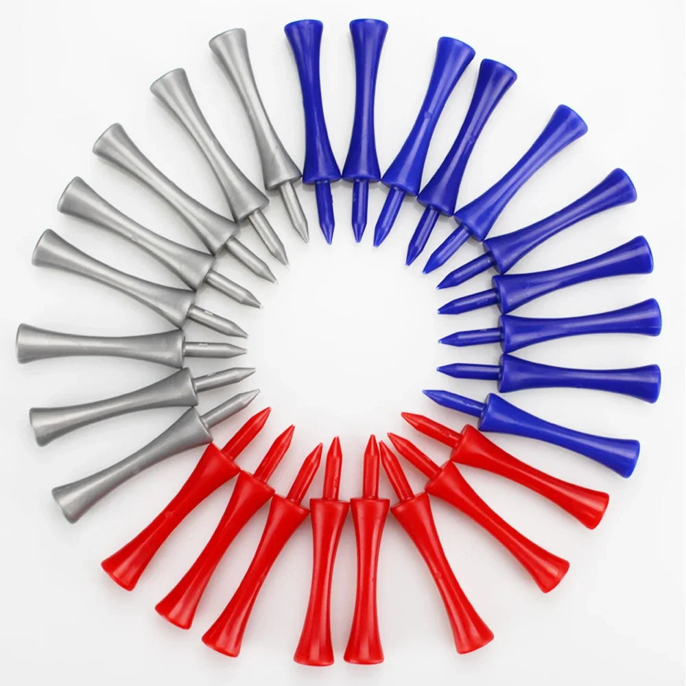 Multi Coloured Golf Tees (50 Pcs - 37mm to 70mm)
