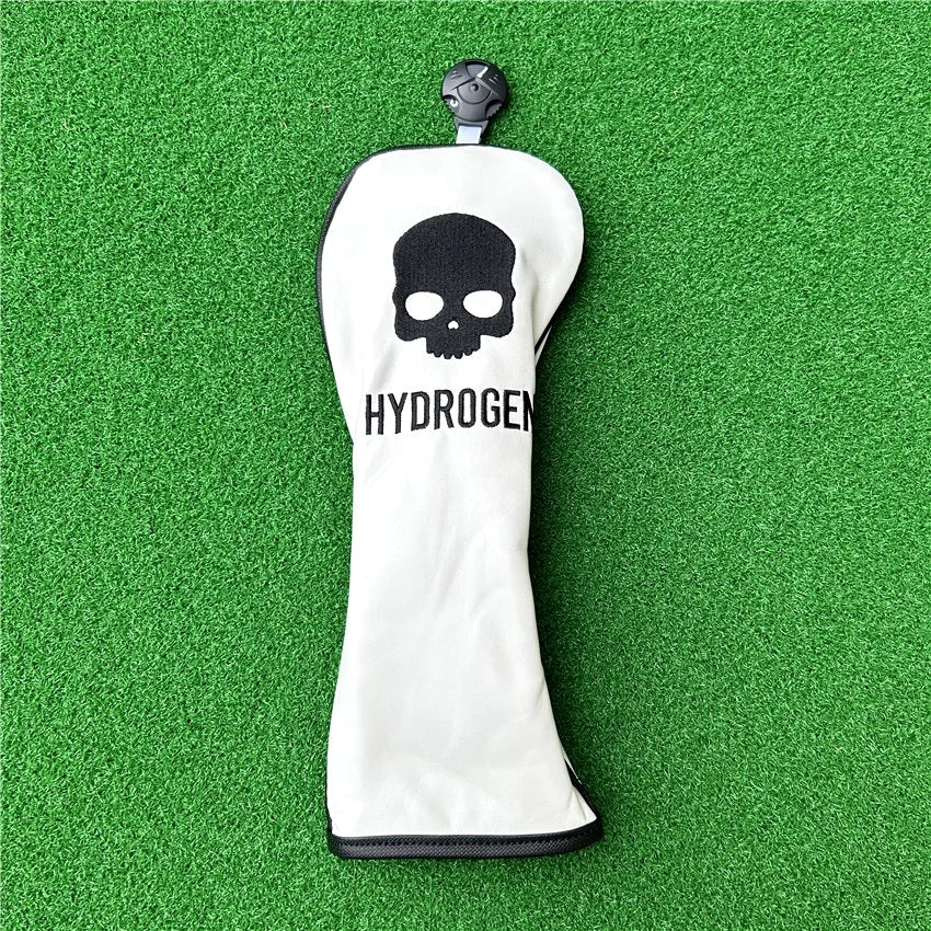 Embroidered Skull Hydrogen Design Golf Headcover (Driver, Fairway wood & Hybrid)