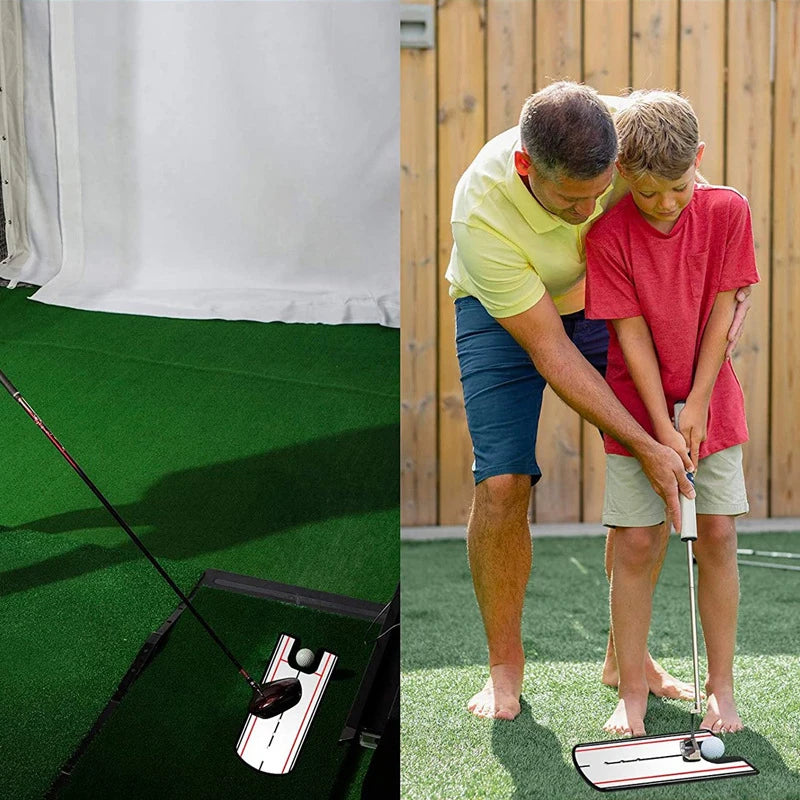 Golf Putting Alignment Mirror Eye Line Practice Golf Swing Training Aids Golf Practice Putter Mirror Golf Swing Trainer