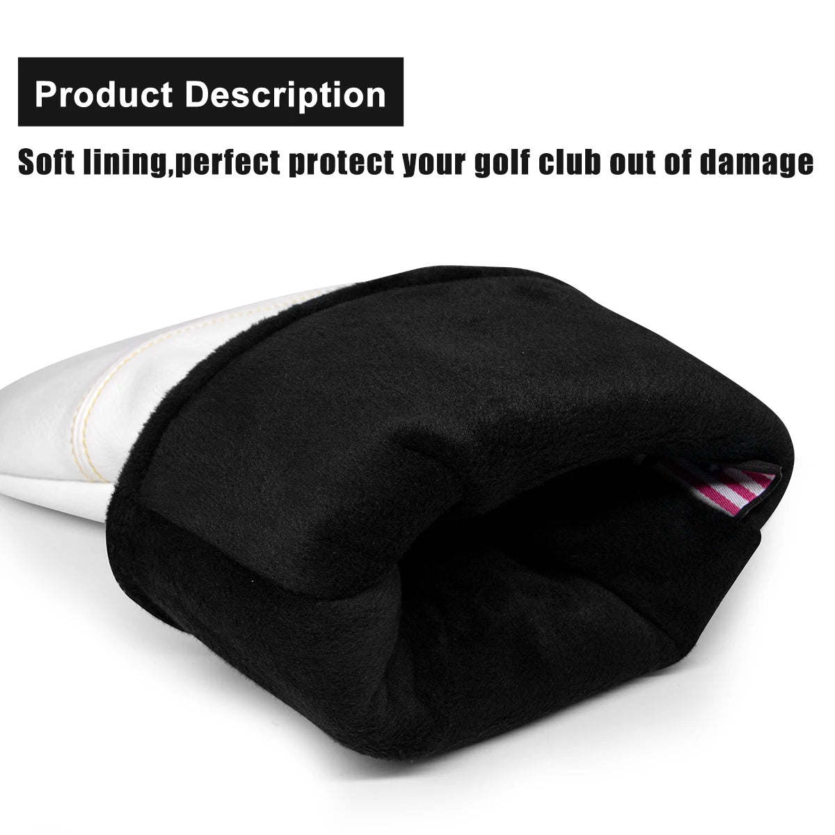 Plain White Fashion Golf Headcovers
