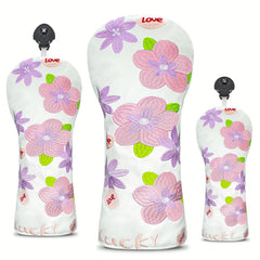 Golf Club Head Covers with Floral Design