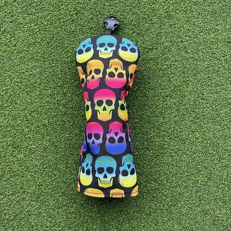 Colored Skulls Canvas Golf Woods Headcovers