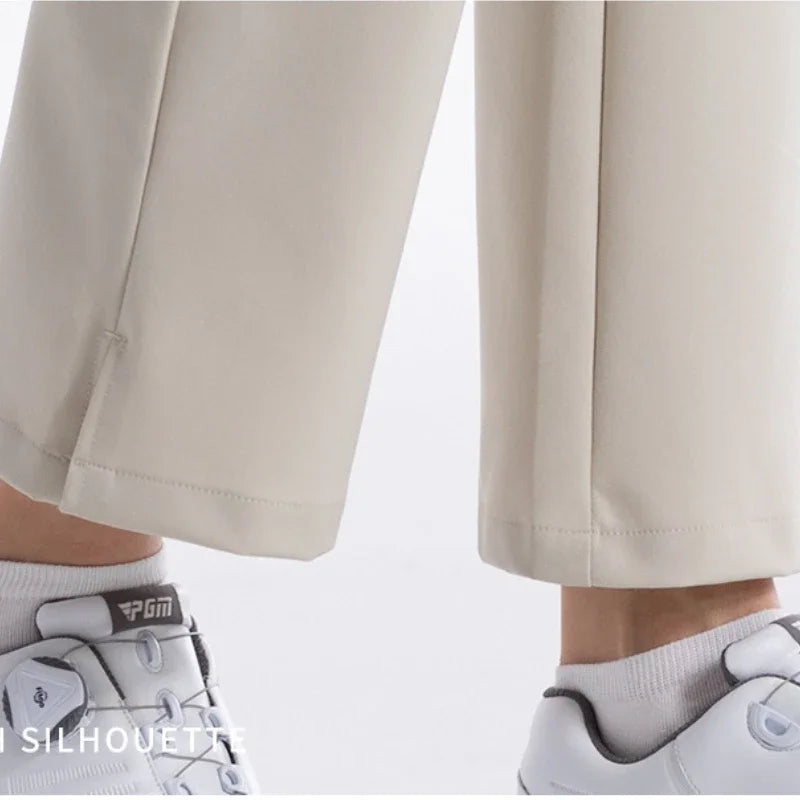 PGM Khaki Flared Womens Golf Trousers