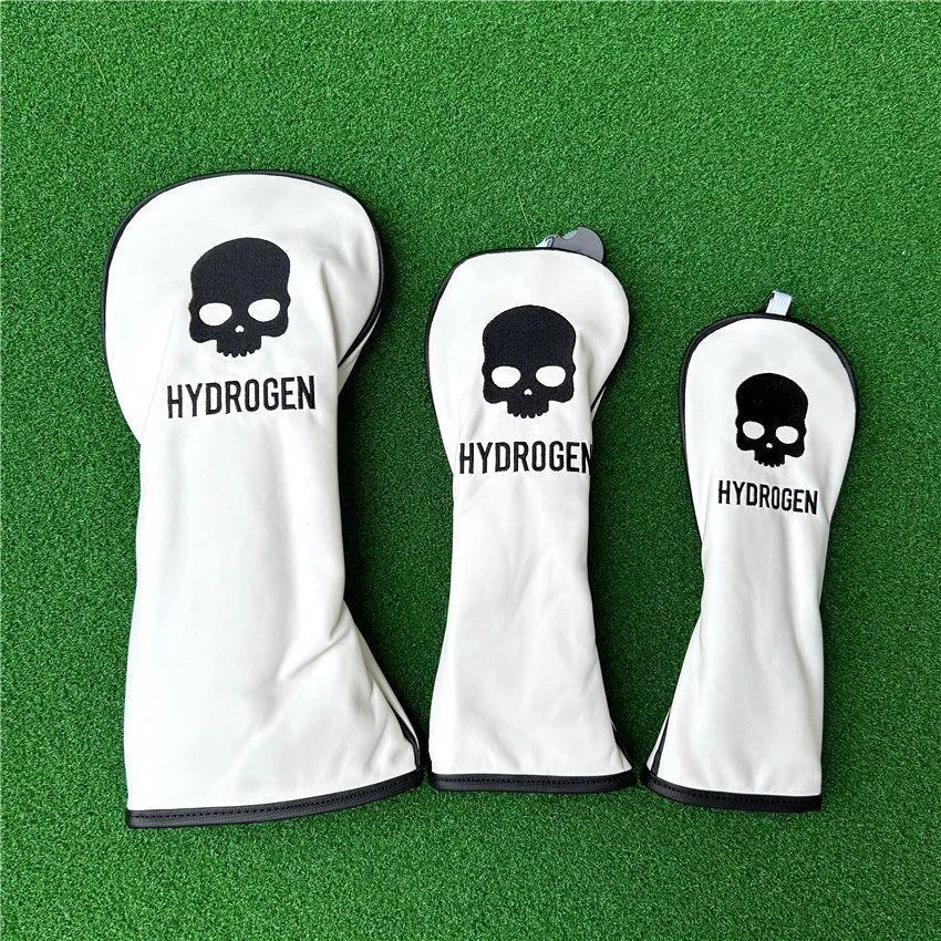 Embroidered Skull Hydrogen Design Golf Headcover (Driver, Fairway wood & Hybrid)